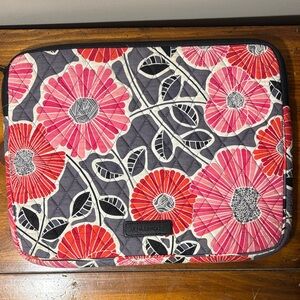 Vera Bradley Pink and Red Floral Laptop Case
